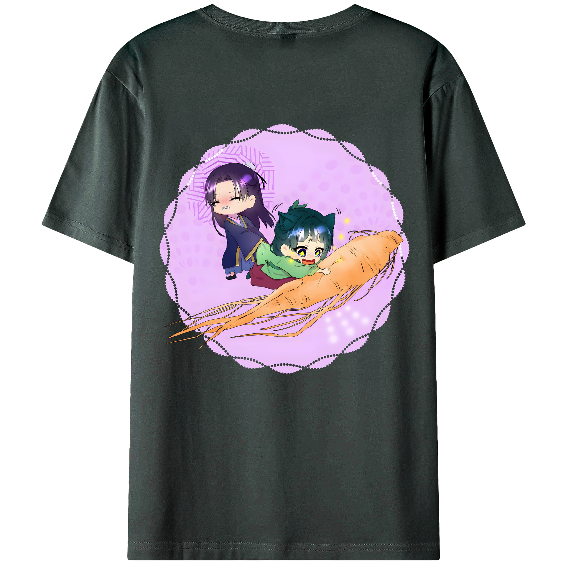 （画像用） 薬屋のひとりごと The Apothecary Diaries 綿100％ メンズ半袖Tシャツ（バックプリント） 通気性